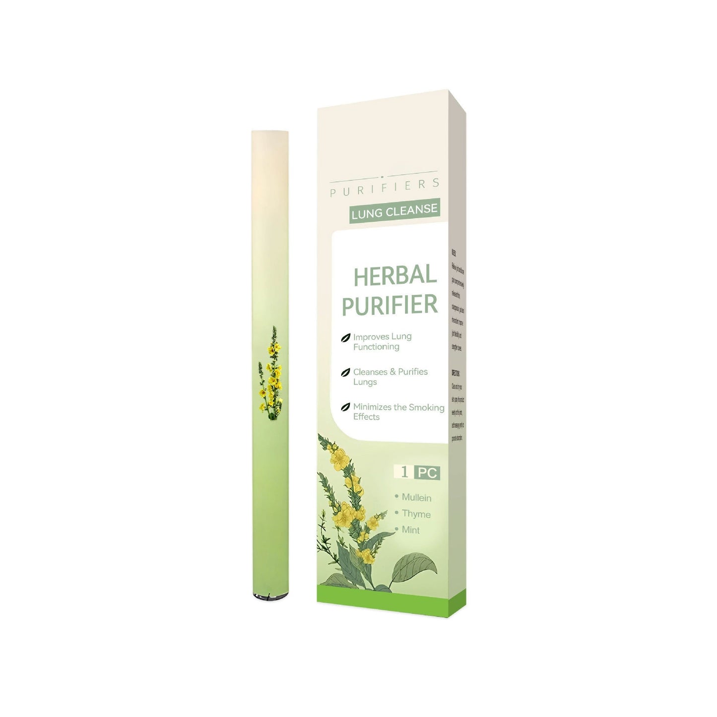 Breathe Qooes™ Mullein Relaxation Stick – Soothes Lungs, Detoxifies, Freshens Breath
