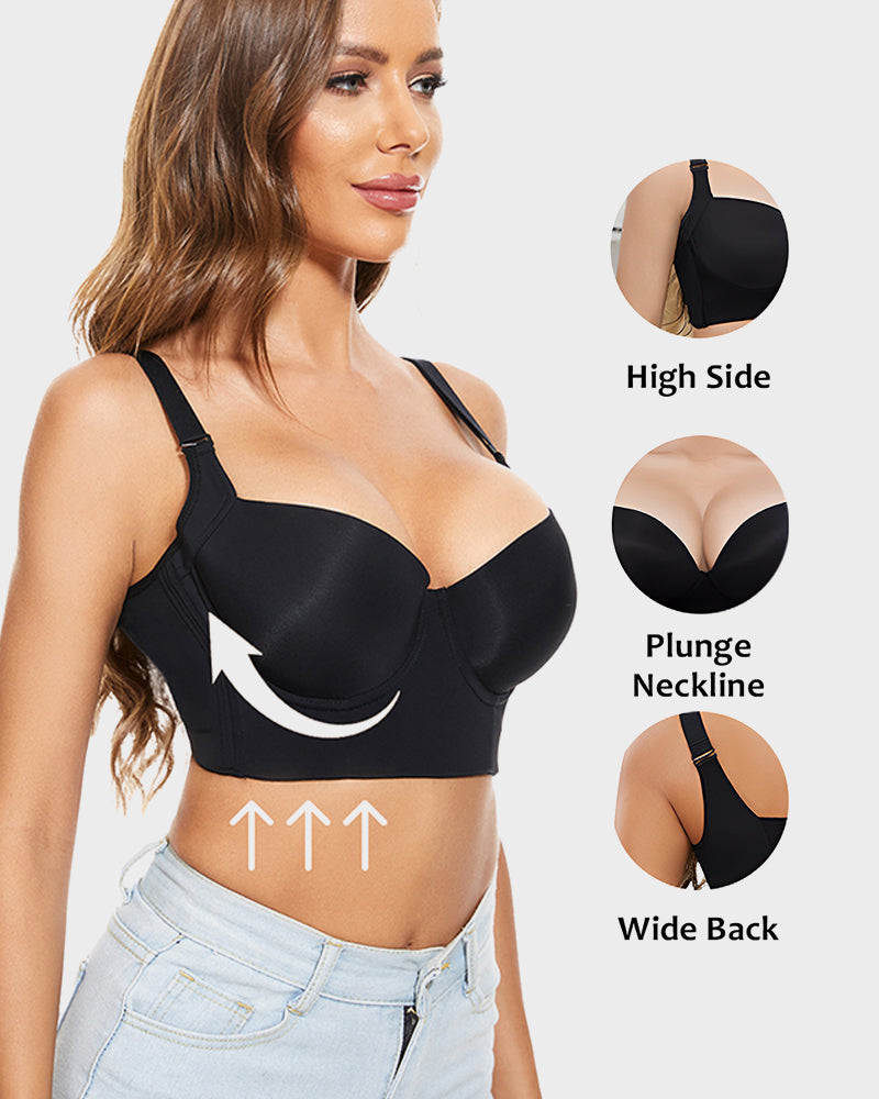 💖 Lift & Smooth Essentials – 2-Pack Push-Up Bras (Black + Beige)