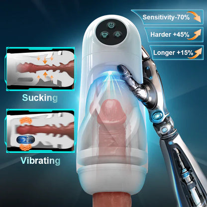 [Confidential Delivery] 💖Overachiever Pro- Bay 10 Sucking Vibrating Male Stroker– 18+ Only