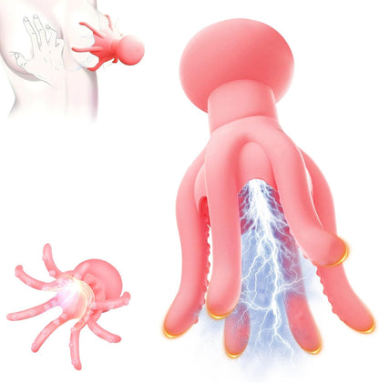 💥New on sale 2025 💞Electric Octopus Vibration Stimulator - 10 vibration and electric shock modes for multiple stimulation of nipples, clitoris and anus