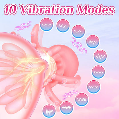 💥New on sale 2025 💞Electric Octopus Vibration Stimulator - 10 vibration and electric shock modes for multiple stimulation of nipples, clitoris and anus