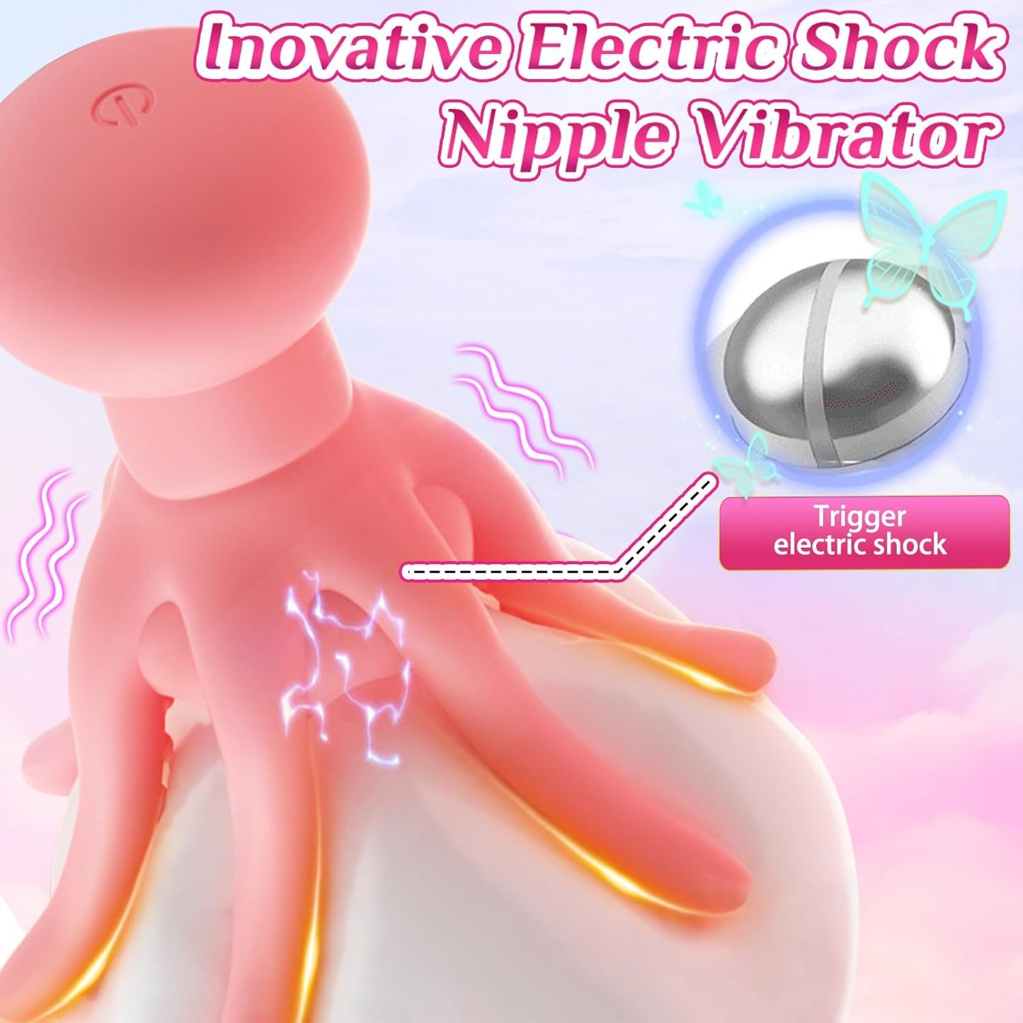 💥New on sale 2025 💞Electric Octopus Vibration Stimulator - 10 vibration and electric shock modes for multiple stimulation of nipples, clitoris and anus