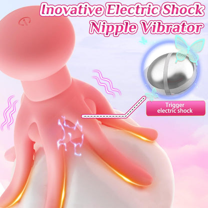 💥New on sale 2025 💞Electric Octopus Vibration Stimulator - 10 vibration and electric shock modes for multiple stimulation of nipples, clitoris and anus