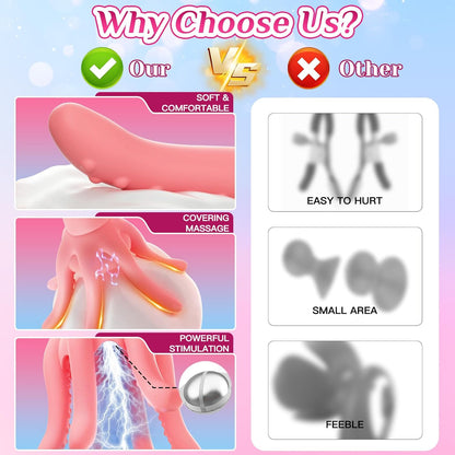 💥New on sale 2025 💞Electric Octopus Vibration Stimulator - 10 vibration and electric shock modes for multiple stimulation of nipples, clitoris and anus