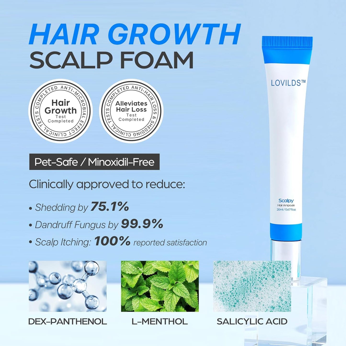 ✨【 official  Brand  Store】  Last Day Discount: 83% OFF 🌸 LOVILDS™ Scalpy Hair Growth Serum