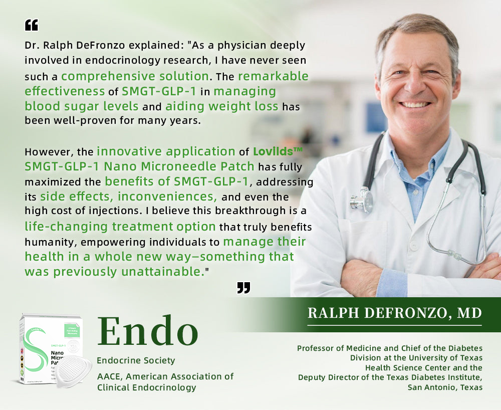 LOVILDS™ SMGT-GLP-1 Nano-Microneedle Patch (painless,  for diabetes,obesity and cardiovascular disease)